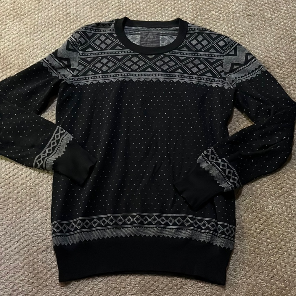 All Saints mens patterned sweater